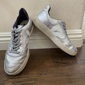 Veja Metallic Silver Sneakers